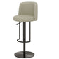 Adjustable Height Bar Stool Leather Backrest Counter Stool for Bristol Black Light Gray 1 Piece Clearhalo 'Bar Furniture' 'Bar Stools' 'bar_stools' 'furn' 'furn_bar_stools' 'Furniture' 'Kitchen & Dining Furniture' 6663569