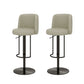 Adjustable Height Bar Stool Leather Backrest Counter Stool for Bristol Black Light Gray 2 Piece Set Clearhalo 'Bar Furniture' 'Bar Stools' 'bar_stools' 'furn' 'furn_bar_stools' 'Furniture' 'Kitchen & Dining Furniture' 6663570