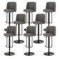 Adjustable Height Bar Stool Leather Backrest Counter Stool for Bristol Black Dark Gray 8 Piece Set Clearhalo 'Bar Furniture' 'Bar Stools' 'bar_stools' 'furn' 'furn_bar_stools' 'Furniture' 'Kitchen & Dining Furniture' 6663588