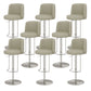 Adjustable Height Bar Stool Leather Backrest Counter Stool for Bristol Silver Light Gray 8 Piece Set Clearhalo 'Bar Furniture' 'Bar Stools' 'bar_stools' 'furn' 'furn_bar_stools' 'Furniture' 'Kitchen & Dining Furniture' 6663618
