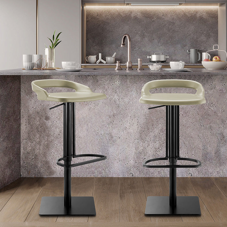 Industrial Leather Bar Stool Backrest Adjustable Counter Stool for Bristol