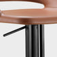 Industrial Leather Bar Stool Backrest Adjustable Counter Stool for Bristol