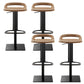 Industrial Leather Bar Stool Backrest Adjustable Counter Stool for Bristol