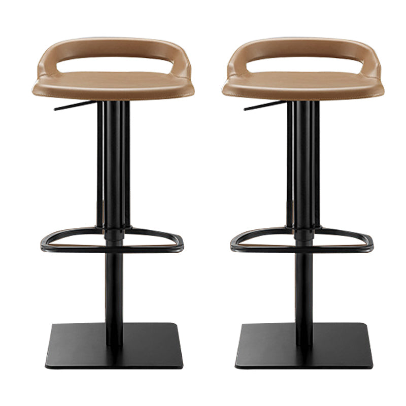Industrial Leather Bar Stool Backrest Adjustable Counter Stool for Bristol