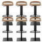 Industrial Leather Bar Stool Backrest Adjustable Counter Stool for Bristol