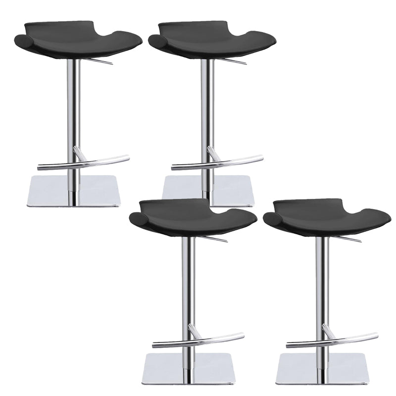 Adjustable Bar Stool Industrial Backrest Counter Stool for Bristol Black 4 Piece Set Clearhalo 'Bar Furniture' 'Bar Stools' 'bar_stools' 'furn' 'furn_bar_stools' 'Furniture' 'Kitchen & Dining Furniture' 6663732