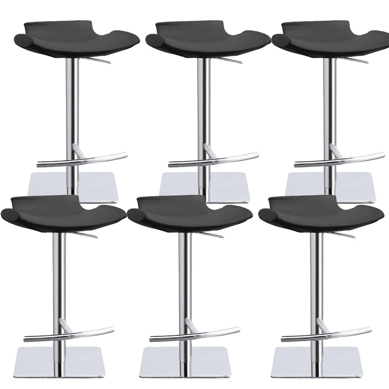 Adjustable Bar Stool Industrial Backrest Counter Stool for Bristol Black 6 Piece Set Clearhalo 'Bar Furniture' 'Bar Stools' 'bar_stools' 'furn' 'furn_bar_stools' 'Furniture' 'Kitchen & Dining Furniture' 6663735