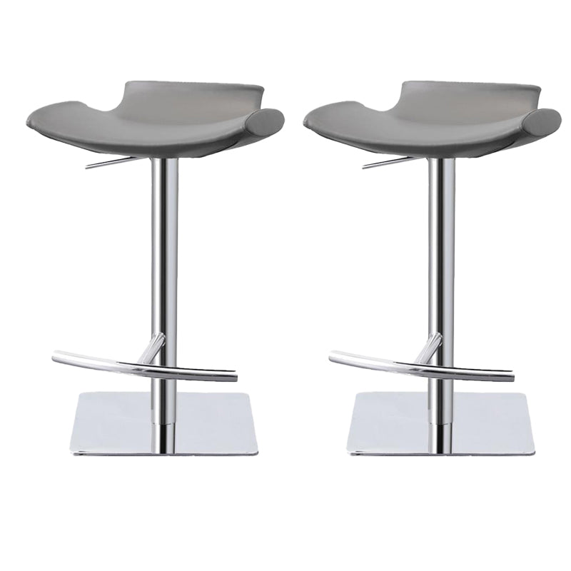 Adjustable Bar Stool Industrial Backrest Counter Stool for Bristol Gray 2 Piece Set Clearhalo 'Bar Furniture' 'Bar Stools' 'bar_stools' 'furn' 'furn_bar_stools' 'Furniture' 'Kitchen & Dining Furniture' 6663740