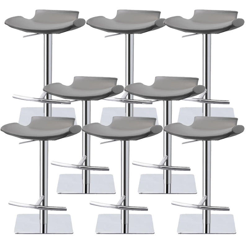 Adjustable Bar Stool Industrial Backrest Counter Stool for Bristol Gray 8 Piece Set Clearhalo 'Bar Furniture' 'Bar Stools' 'bar_stools' 'furn' 'furn_bar_stools' 'Furniture' 'Kitchen & Dining Furniture' 6663746