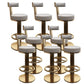 Glam Leather Bar Stool Adjustable Gold Base Counter Stool for Bristol