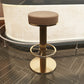 Glam Leather Bar Stool Adjustable Gold Base Counter Stool for Bristol