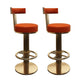 Glam Leather Bar Stool Adjustable Gold Base Counter Stool for Bristol