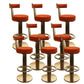 Glam Leather Bar Stool Adjustable Gold Base Counter Stool for Bristol