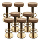 Glam Leather Bar Stool Adjustable Gold Base Counter Stool for Bristol