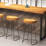 Tabourets de bar à tabouret de siège profilé sans dos contemporain avec des jambes métalliques