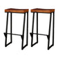 Tabouret de bar à dos en bois contemporain avec des jambes en métal