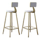 Contemporary Low Back Barstools Round Bar Stool with Metal Legs