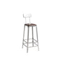 Faux Leather Dining Stools Armless Bar Stools with Metal Base With Back 1 Piece Bar Stool(31"H) Clearhalo 'Bar Furniture' 'Bar Stools' 'bar_stools' 'furn' 'furn_bar_stools' 'Furniture' 'Kitchen & Dining Furniture' 6664161