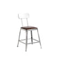 Faux Leather Dining Stools Armless Bar Stools with Metal Base With Back 1 Piece Short Stool(18"H) Clearhalo 'Bar Furniture' 'Bar Stools' 'bar_stools' 'furn' 'furn_bar_stools' 'Furniture' 'Kitchen & Dining Furniture' 6664165