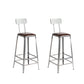 Faux Leather Dining Stools Armless Bar Stools with Metal Base With Back 2 Piece Set Bar Stool(30"H) Clearhalo 'Bar Furniture' 'Bar Stools' 'bar_stools' 'furn' 'furn_bar_stools' 'Furniture' 'Kitchen & Dining Furniture' 6664175