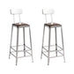 Faux Leather Dining Stools Armless Bar Stools with Metal Base With Back 2 Piece Set Bar Stool(31"H) Clearhalo 'Bar Furniture' 'Bar Stools' 'bar_stools' 'furn' 'furn_bar_stools' 'Furniture' 'Kitchen & Dining Furniture' 6664176