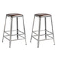 Faux Leather Dining Stools Armless Bar Stools with Metal Base Backless 2 Piece Set Counter Stool(26"H) Clearhalo 'Bar Furniture' 'Bar Stools' 'bar_stools' 'furn' 'furn_bar_stools' 'Furniture' 'Kitchen & Dining Furniture' 6664177