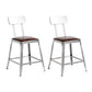Faux Leather Dining Stools Armless Bar Stools with Metal Base With Back 2 Piece Set Short Stool(18"H) Clearhalo 'Bar Furniture' 'Bar Stools' 'bar_stools' 'furn' 'furn_bar_stools' 'Furniture' 'Kitchen & Dining Furniture' 6664178