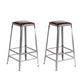 Faux Leather Dining Stools Armless Bar Stools with Metal Base Backless 2 Piece Set Bar Stool(30"H) Clearhalo 'Bar Furniture' 'Bar Stools' 'bar_stools' 'furn' 'furn_bar_stools' 'Furniture' 'Kitchen & Dining Furniture' 6664179