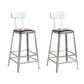 Faux Leather Dining Stools Armless Bar Stools with Metal Base With Back 2 Piece Set Counter Stool(26"H) Clearhalo 'Bar Furniture' 'Bar Stools' 'bar_stools' 'furn' 'furn_bar_stools' 'Furniture' 'Kitchen & Dining Furniture' 6664181