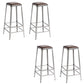 Faux Leather Dining Stools Armless Bar Stools with Metal Base Backless 4 Piece Set Bar Stool(31"H) Clearhalo 'Bar Furniture' 'Bar Stools' 'bar_stools' 'furn' 'furn_bar_stools' 'Furniture' 'Kitchen & Dining Furniture' 6664182