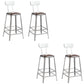 Faux Leather Dining Stools Armless Bar Stools with Metal Base With Back 4 Piece Set Counter Stool(26"H) Clearhalo 'Bar Furniture' 'Bar Stools' 'bar_stools' 'furn' 'furn_bar_stools' 'Furniture' 'Kitchen & Dining Furniture' 6664189