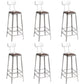 Faux Leather Dining Stools Armless Bar Stools with Metal Base With Back 6 Piece Set Bar Stool(31"H) Clearhalo 'Bar Furniture' 'Bar Stools' 'bar_stools' 'furn' 'furn_bar_stools' 'Furniture' 'Kitchen & Dining Furniture' 6664192
