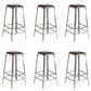 Faux Leather Dining Stools Armless Bar Stools with Metal Base Backless 6 Piece Set Bar Stool(30"H) Clearhalo 'Bar Furniture' 'Bar Stools' 'bar_stools' 'furn' 'furn_bar_stools' 'Furniture' 'Kitchen & Dining Furniture' 6664195