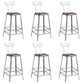 Faux Leather Dining Stools Armless Bar Stools with Metal Base With Back 6 Piece Set Counter Stool(26"H) Clearhalo 'Bar Furniture' 'Bar Stools' 'bar_stools' 'furn' 'furn_bar_stools' 'Furniture' 'Kitchen & Dining Furniture' 6664197