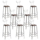 Faux Leather Dining Stools Armless Bar Stools with Metal Base With Back 8 Piece Set Bar Stool(31"H) Clearhalo 'Bar Furniture' 'Bar Stools' 'bar_stools' 'furn' 'furn_bar_stools' 'Furniture' 'Kitchen & Dining Furniture' 6664200