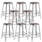 Faux Leather Dining Stools Armless Bar Stools with Metal Base Backless 8 Piece Set Counter Stool(26"H) Clearhalo 'Bar Furniture' 'Bar Stools' 'bar_stools' 'furn' 'furn_bar_stools' 'Furniture' 'Kitchen & Dining Furniture' 6664201