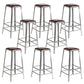 Faux Leather Dining Stools Armless Bar Stools with Metal Base Backless 8 Piece Set Bar Stool(30"H) Clearhalo 'Bar Furniture' 'Bar Stools' 'bar_stools' 'furn' 'furn_bar_stools' 'Furniture' 'Kitchen & Dining Furniture' 6664203