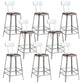 Faux Leather Dining Stools Armless Bar Stools with Metal Base With Back 8 Piece Set Counter Stool(26"H) Clearhalo 'Bar Furniture' 'Bar Stools' 'bar_stools' 'furn' 'furn_bar_stools' 'Furniture' 'Kitchen & Dining Furniture' 6664205
