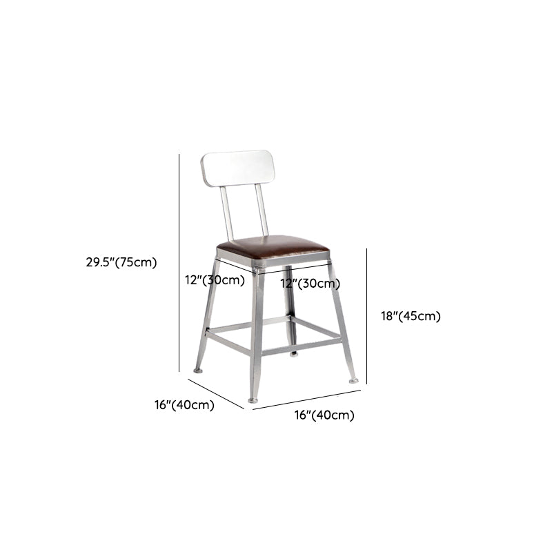 Faux Leather Dining Stools Armless Bar Stools with Metal Base Clearhalo 'Bar Furniture' 'Bar Stools' 'bar_stools' 'furn' 'furn_bar_stools' 'Furniture' 'Kitchen & Dining Furniture' 6664206
