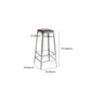 Faux Leather Dining Stools Armless Bar Stools with Metal Base Clearhalo 'Bar Furniture' 'Bar Stools' 'bar_stools' 'furn' 'furn_bar_stools' 'Furniture' 'Kitchen & Dining Furniture' 6664213