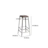 Faux Leather Dining Stools Armless Bar Stools with Metal Base Clearhalo 'Bar Furniture' 'Bar Stools' 'bar_stools' 'furn' 'furn_bar_stools' 'Furniture' 'Kitchen & Dining Furniture' 6664213