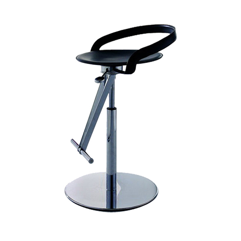 Industrial Leather Bar Stool Low Back Adjustable Counter Stool for Bristol