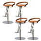 Industrial Leather Bar Stool Low Back Adjustable Counter Stool for Bristol