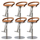 Industrial Leather Bar Stool Low Back Adjustable Counter Stool for Bristol