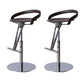Industrial Leather Bar Stool Low Back Adjustable Counter Stool for Bristol