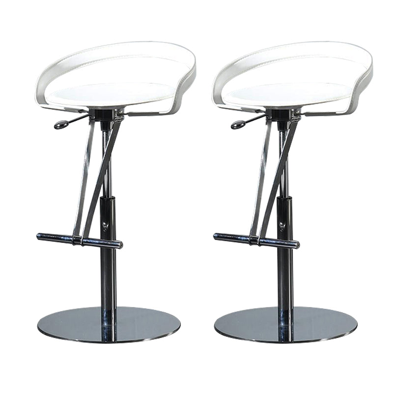 Industrial Leather Bar Stool Low Back Adjustable Counter Stool for Bristol