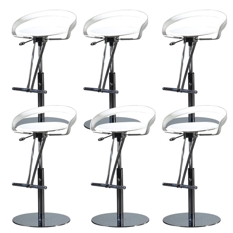 Industrial Leather Bar Stool Low Back Adjustable Counter Stool for Bristol