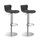 Leer verstelbare Bar Stool Glam Backlest Teller voor Bristol