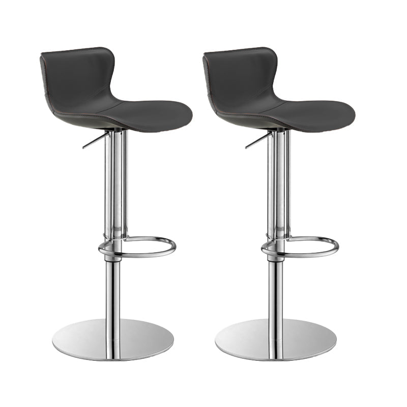Leer verstelbare Bar Stool Glam Backlest Teller voor Bristol