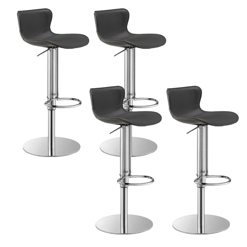 Leer verstelbare Bar Stool Glam Backlest Teller voor Bristol